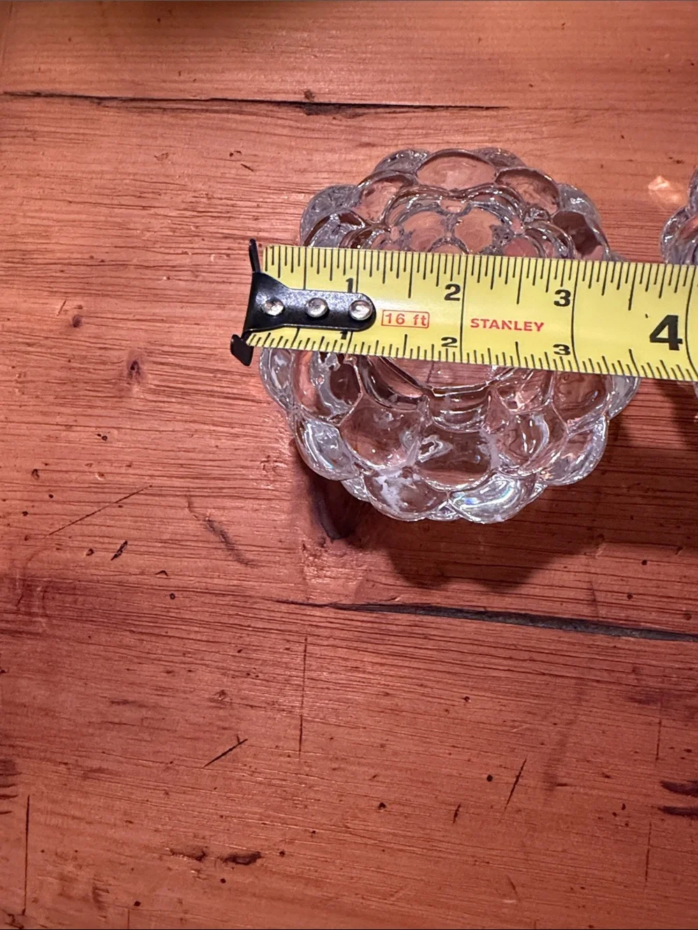 Orrefors Kostaboda Clear Raspberry Bubble Glass Votive Holders